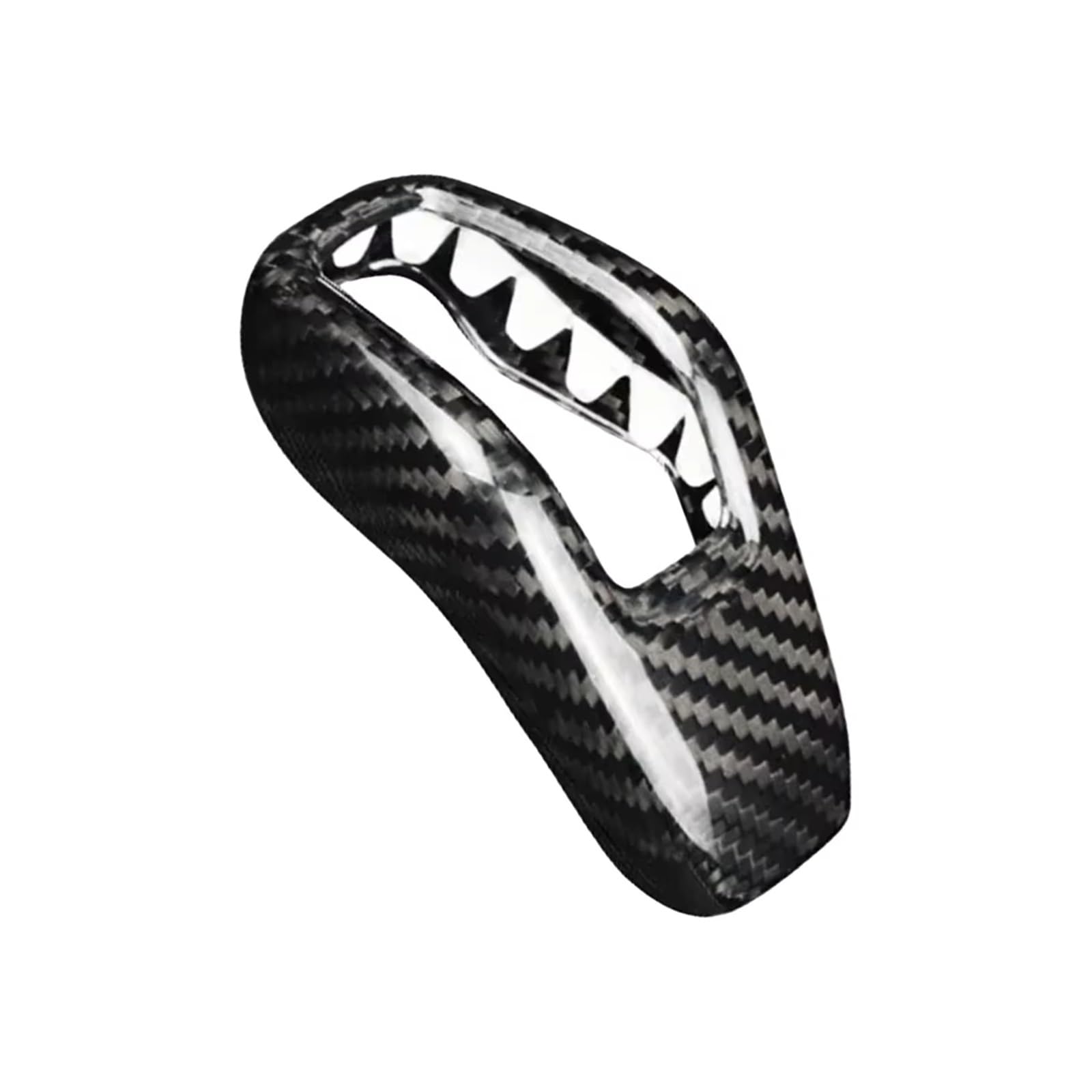 KOEHXJ Shift Gear Knob Cover for Jaguar for F-Type 2013-2021 Carbon Fiber Black Gear Shift Knob Cover Trim