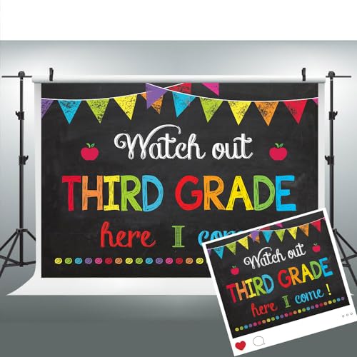 Welcome to 3rd Grade Background 7x5ft First Day of School