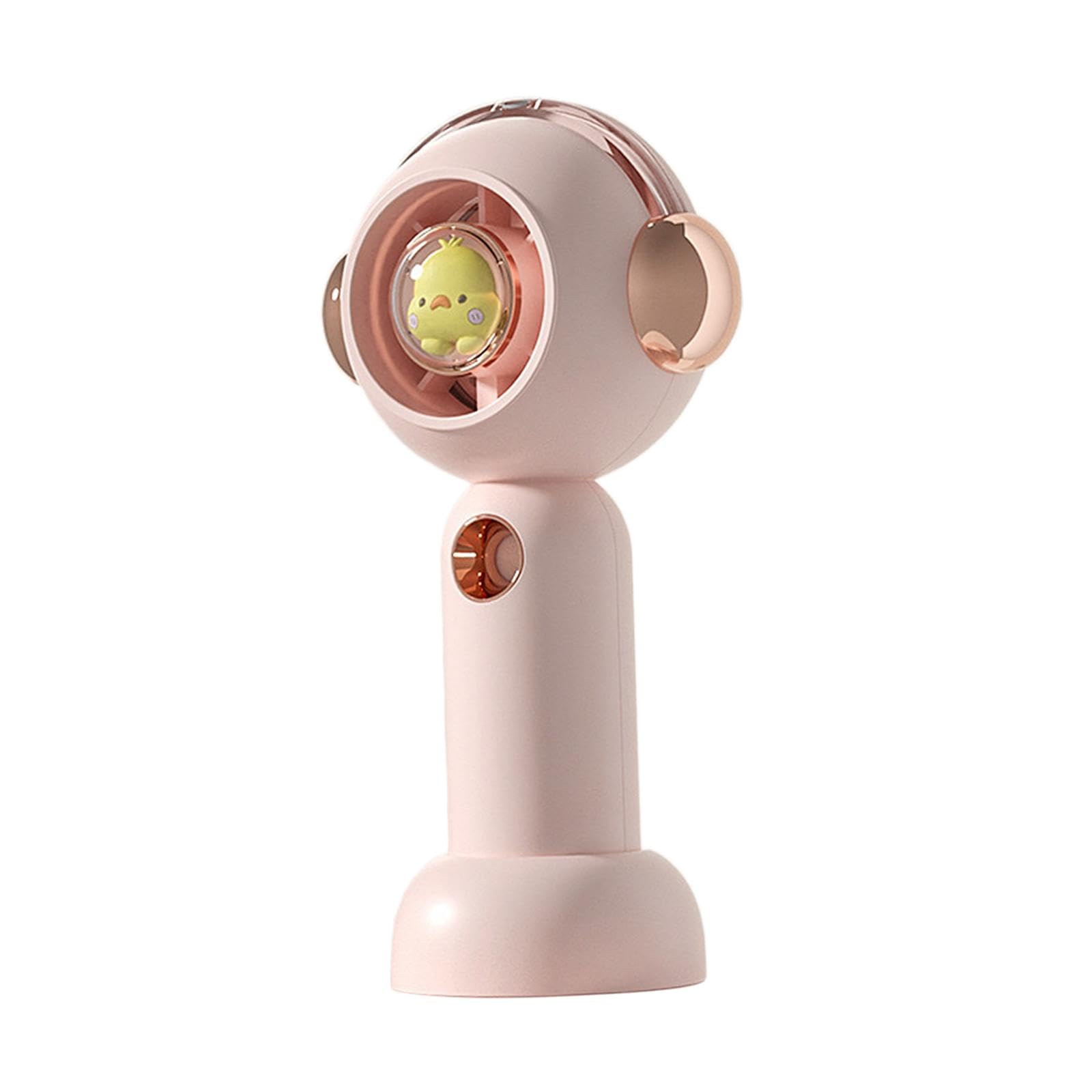 Handheld Misting Fan 3 Speeds Adjustment Table for Beach Dorm Tents Pink | Portable Fans Heating, Cooling & Air Home Improvement-image-32