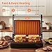 Aigostar Sandwich Toaster Panini Press, 1000W Deep Fill Toastie Maker, Non-Stick-Coated Aluminium Plates, Indicator Light, Stainless Steel, Black-Larissa