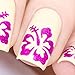Whats Up Nails - Hibiscus Nail Stencils Stickers Vinyls for Nail Art Design (1 Sheet, 20 Stencils)