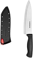 Vista 24 de Farberware Edgekeeper – Cuchillo de carnicero de 15 cm con cubierta autoafilable, cuchillo de cocina de acero inoxidable de alto carbono con mango