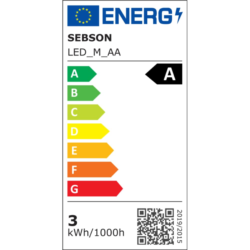 SEBSON Modulo LED 230V Bianco Caldo - Classe di Efficienza Energetica A | Lampadina LED 2,5W, 3000K, 450lm, Sostituisce GU10 MR16 50W, Faretto Incasso ø50x26mm - Set da 10