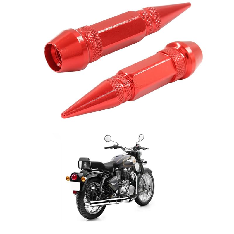 LOVMOTO Universal 2PC Spiked Aluminum Stem Valve Caps Dustproof Tire Wheel Stem Caps for Cars,SUVs,Trucks Bicycles and Motorcycles Comfortable with Bu-ll-et 500-image-22