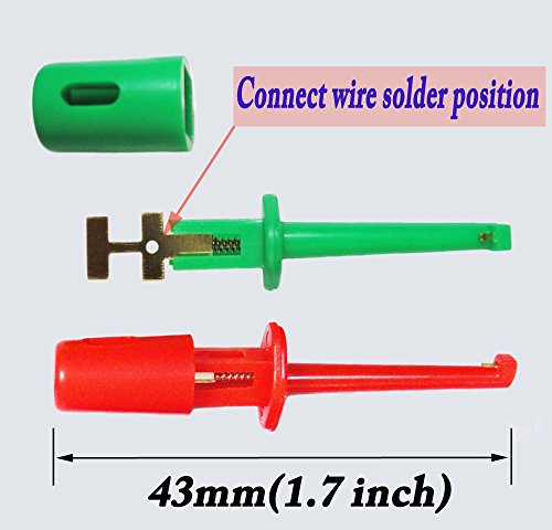 Brighttea Mini Smd Ic Single Hook Clip Electronics Minigrabbers To Minigrabbers Wire Lead Test 8 Pairs Packing #TOP4