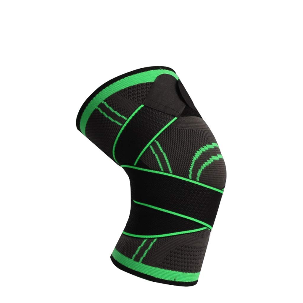 Sports Kneepad 1 Pair Men Pressurized Elastic Knee Pads Support Fitness Gear Basketball Volleyball Brace Protector(E,XL)