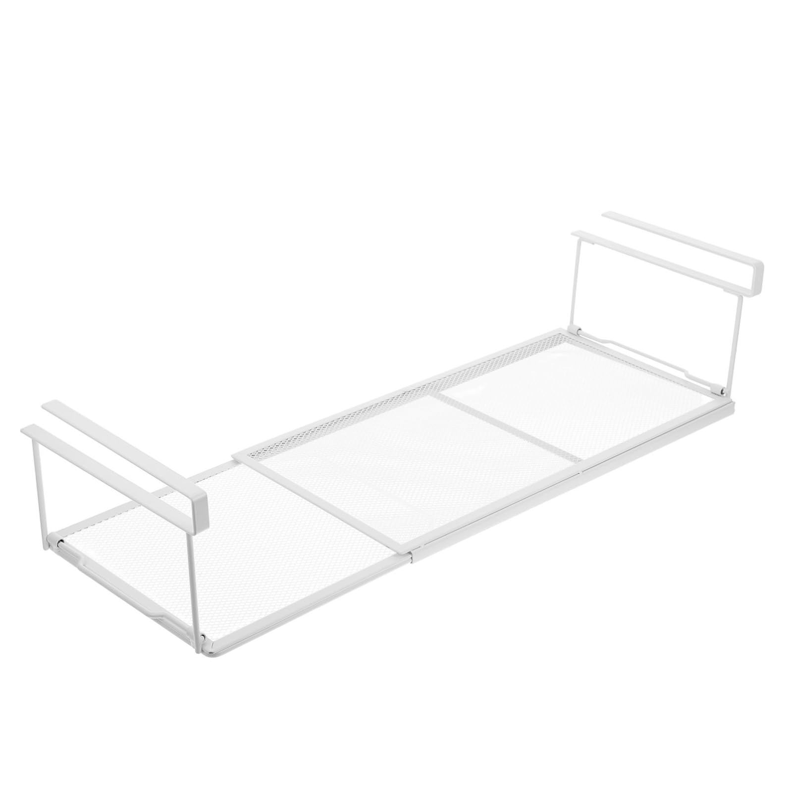 SHINEOFI Organizzatore Sottolavello Cucina in Acciaio al Carbonio Bianco, Cestino Estraibile Salvaspazio Versatile per Dispensa e Cucine Professionali