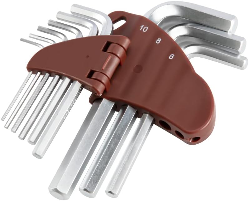 YS YOSE POWER Hex Key, Allen Wrench Set 9 pcs, Metric Size 1.5mm-10mm, for Furniture Assembly, Bike Maintenance, Installation Send Color Randomly