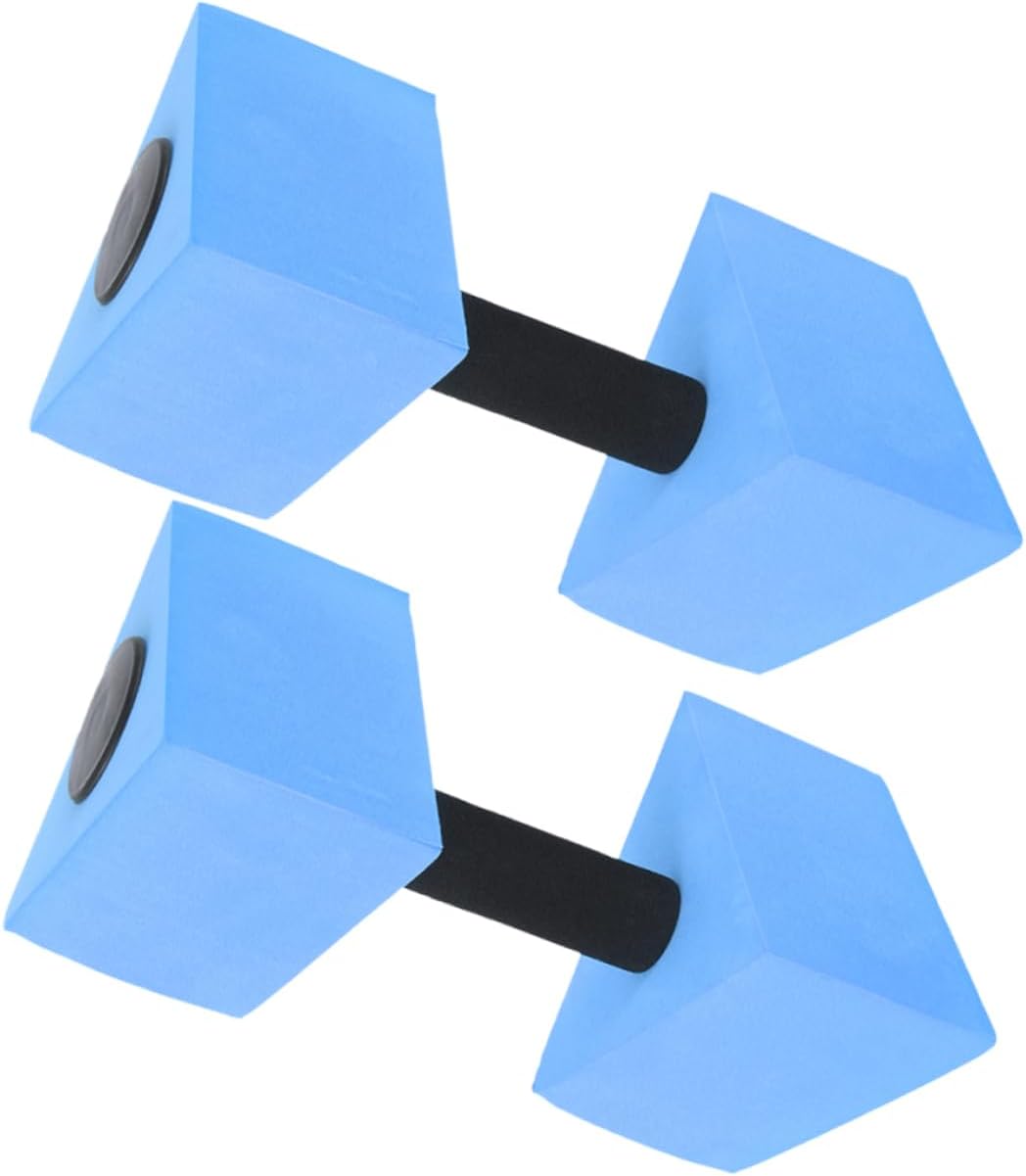 Healifty 2pcs Durable Eva Water Dumbbells Pool Weights for Aquatic Exercise Underwater Fitness Water Aerobics Rehabilitation Lightweight Resistance Equipment for Adults Women