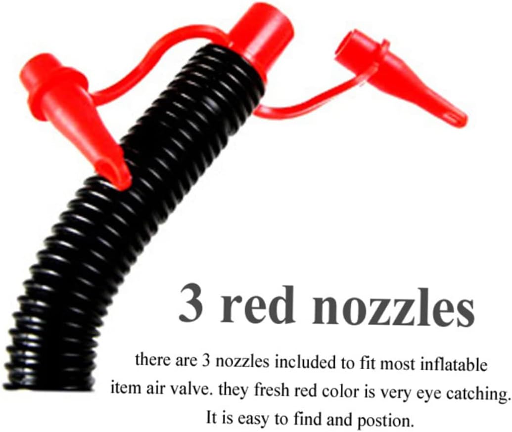 Amosfun Inflatable Air Pump Foot Pump for Inflatables 3 Nozzles Inflate/Deflate PVC Case Foot Operated