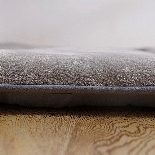 Colorfulmart Gray Grey Flannel Japanese Floor Futon Mattress. Sleeping Mattress, Tatami Mat, Japanese Bed Roll, Foldable Roll Up Mattress, Rolling Bed Shikibuton. Full Size #TOP6