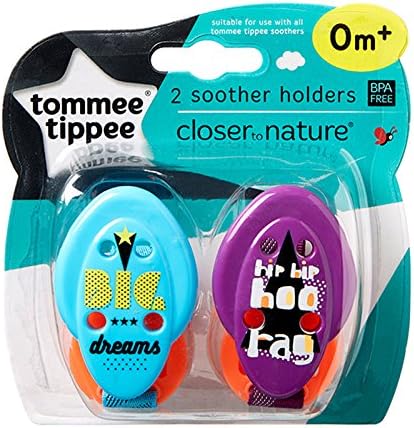 Tommee Tippee Soother Holder x 2 (Hip Hip Hoo Ray)