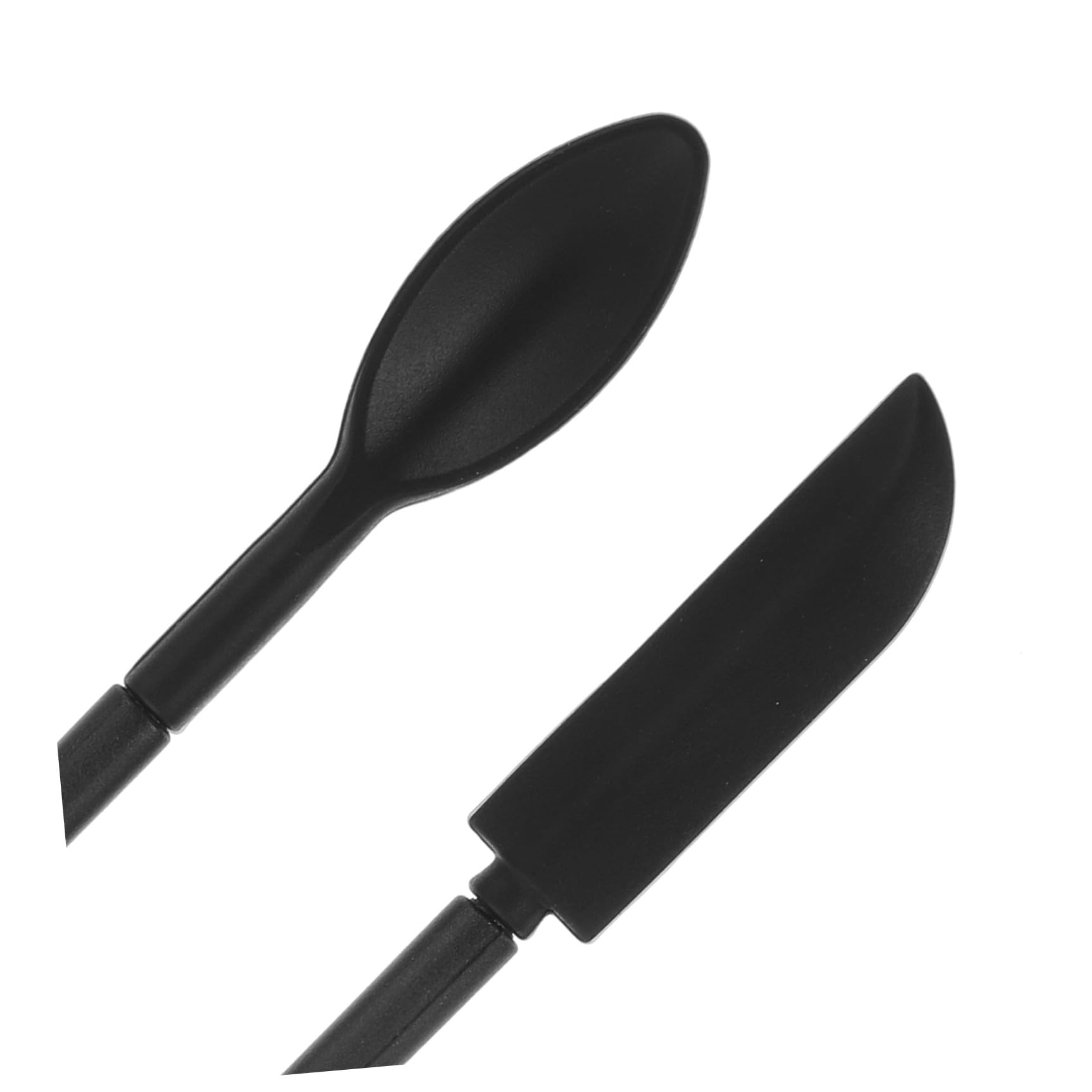Kleiner Silikonspatel aus Schwarzem Silikon Leicht und Tragbar Praktischer Make Up Löffel und Backspatel zum Backen und Kosmetik Verwenden
