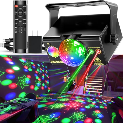 Image of Disco Ball Party Lights Dj Disco Light Sound Activated Strobe Stage Light for Parties Indoor Dance Birthday Gift Bar Club Wedding Rave Home Room Karaoke New Years Eve Halloween Christmas Decorations