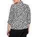Alex Evenings Women's Plus Size Printed Mandarin Neck Twinset Tank Top and Jacket, Black/White, 2X