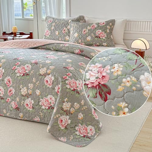 Kit Cobre Leito Colcha King 3Pç Dupla Face 150 Fios Itália Camélia