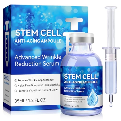 Stem Cell Serum for Face, Microneedling Serum, Anti Aging Stem Cell Ampoule, Nourishing Facial Skin, Stimulate Collagen and Smooth Out Stubborn Wrinkles, Suitable for All Skin Types 35ml