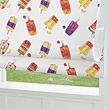 Cordless Roman Shades Window Shades, Ice Cream Light Filtering Custom Window Roman Blinds, 10% Linen