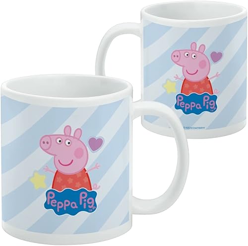 Miniatura 2 de Peppa Pig - Taza de café de cerámica, tazas de regalo novedosas para café, té y bebidas calientes, 11 onzas, color blanco