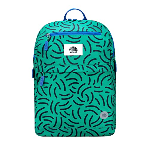 Uninni 16" Kid's Backpack For Girls And Boys Age 6+ With Padded, And Adjustable Shoulder Straps. Fits Height 3'9" Kids (Strokes Green) #TOP5