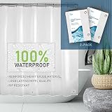 JSO Home 2-Pack White Shower Curtain Liner: PEVA - 70" x 72" - Thick 6 Gauge Heavy Duty Shower Liner