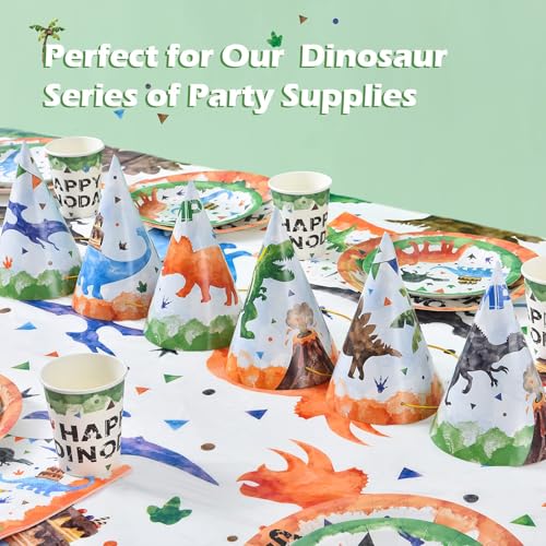 WERNNSAI 12 PCS Dinosaur Party Hats Watercolor Birthday Hats for Kids Boys by WERNNSAI - Used condition - Image 7