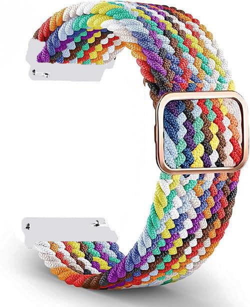 GooseBox 20mm Replacement Braided Watch Strap with Metal Buckle Compatible with Boat Xtend, Xtend Pro, Wave Fury, Noise Colorfit Pulse 2 Max, Fireboltt, Samsung, Oneplus & All Watches, Rainbow (B0DB5L57WK) Amazon Price History, Amazon Price Tracker