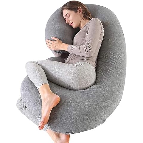 yoyomax Pregnancy Pillows, Full Body Maternity Pillow Memory Foam Pregnancy Pillow with Removable, Pregnancy Pillows for Sleeping,C-Darkgrey Cover