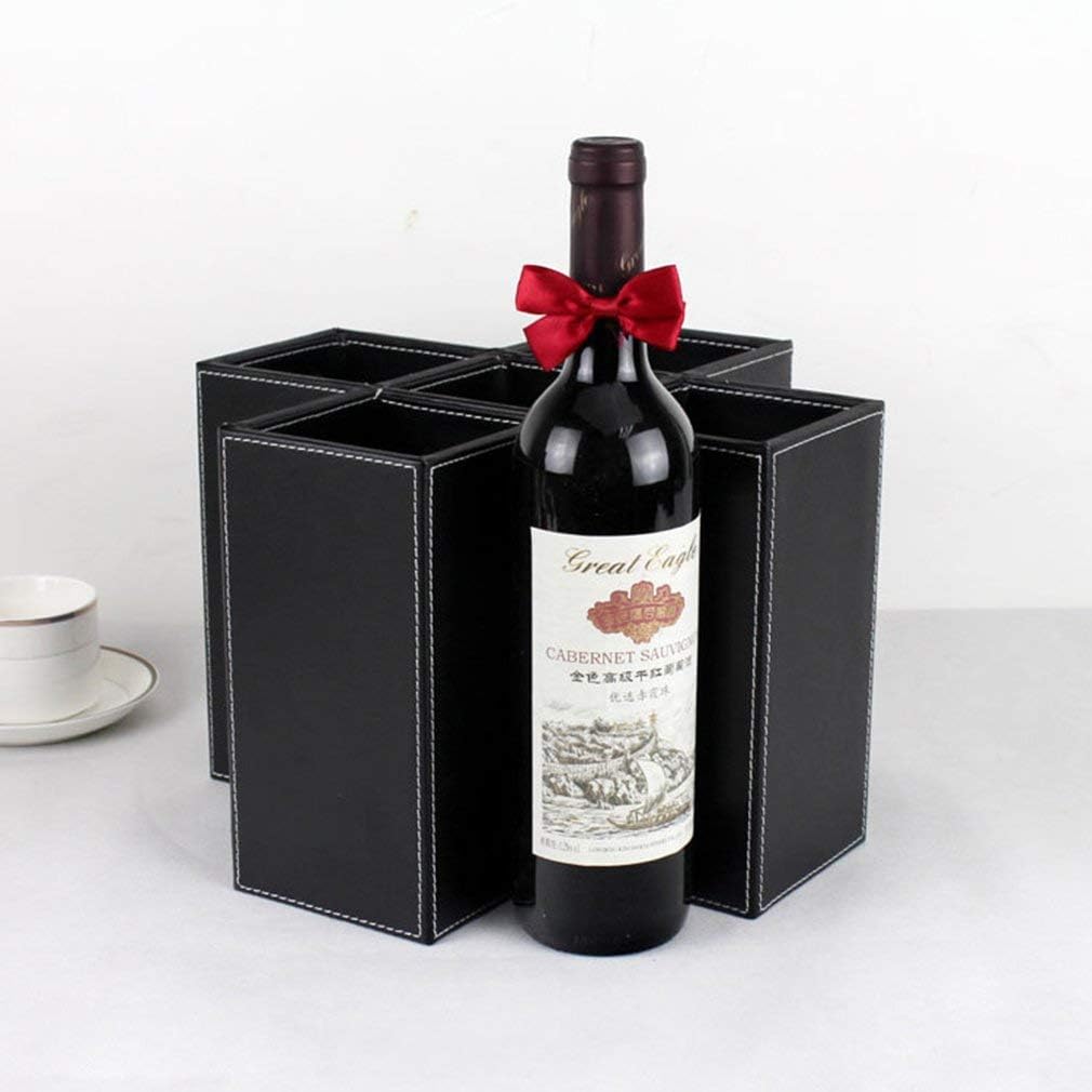 Wine Bottle Holder for 5 Bottles Tabletop Free Standing Wine Rack for Home Decor Great Gift (Size 28 * 20 * 28cm) (Color : #1)
