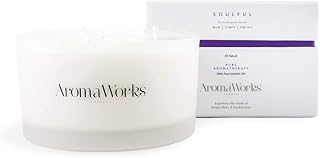 Soulful 3 Wick Soy Wax Candle - Frankincense, Juniper Berry and Patchouli Aromas - Relax, Clarity & Time Out - Natural, Vegan, Cruelty Free - Large 14.1oz