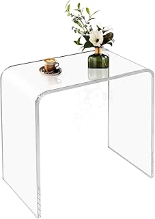 Premium Acrylic Shower Bench, 21" L x 12" W x 21" H x 0.6" Thick Clear Acrylic Shower Stool, 700lbs Weight Capacity Modern Shower Chair Bath Seat