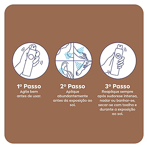 NIVEA SUN Protect & Bronze Spray FPS 30 - Sua fórmula contém ativo pró-melanina, um ingrediente que