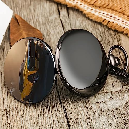 ZALTAS Relógio de bolso amarelo cool carro esportivo preto liso capa digital clear Dial pendente rel