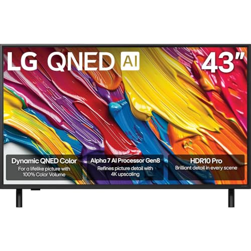 Image of LG 43-Inch Class QNED AI 4K QNED82A Series Smart TV w/AI Sound, HDR10, 4K Super Upscaling, Filmmaker Mode, Wow Orchestra, Alexa Built-in (43QNED82AUA, 2025)