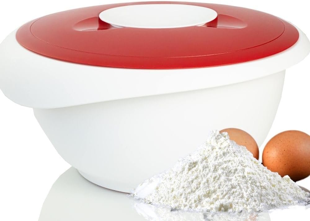 Kimmel 2er Set Rührschüsseln 2,5 Liter - Weiße Kunststoffschüsseln Für Küche & Backen