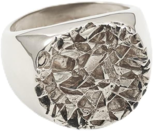 Moore's Jewelers 925 Sterling Silver or Yellow Bronze Nugget Texture Pattern Ring