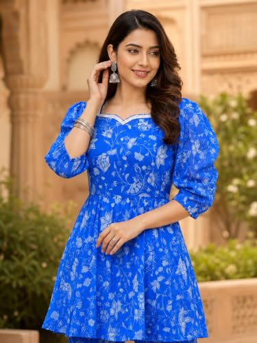 Image of Leriya Fashion Kurta Set for Women | Georgette Regular Fit Standard Length Ethnic Wear | Kurti Set for Woman | Sharara Set for Women for Wedding | Casual Family Function & Festive Kurta Sets for Woman
