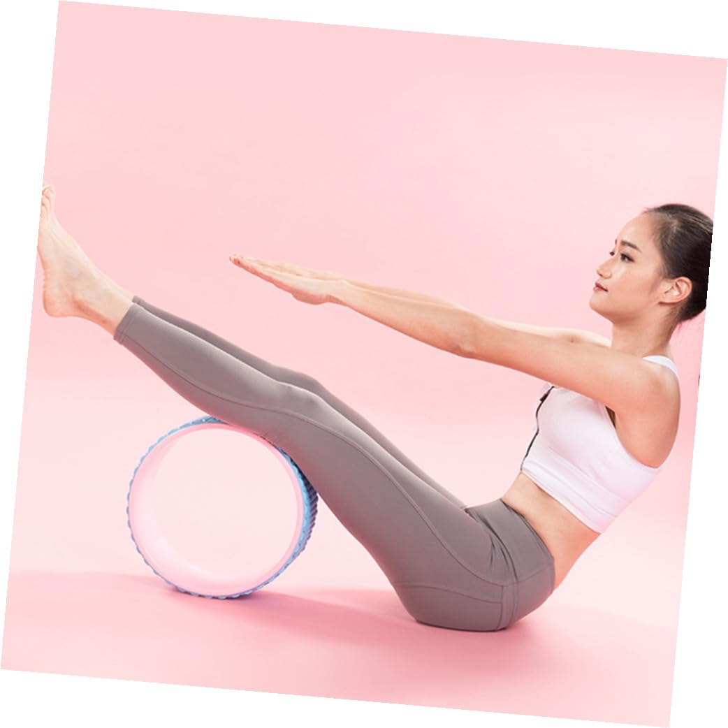 ibasenice Yoga Pilates Kreis Rückbeuge Yoga Rad aus Strapazierfähigem Material mit Rutschfester Oberfläche für Anfänger und Fitness Pilates Training
