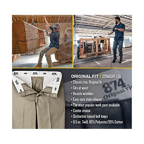 Dickies Men's Original 874 Work Pant, Black, 32W x 32L - Image 7