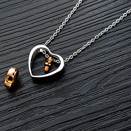 Hislaves Colar de urna para animais de estimação com formato de coração de amor decorativo ferrugem