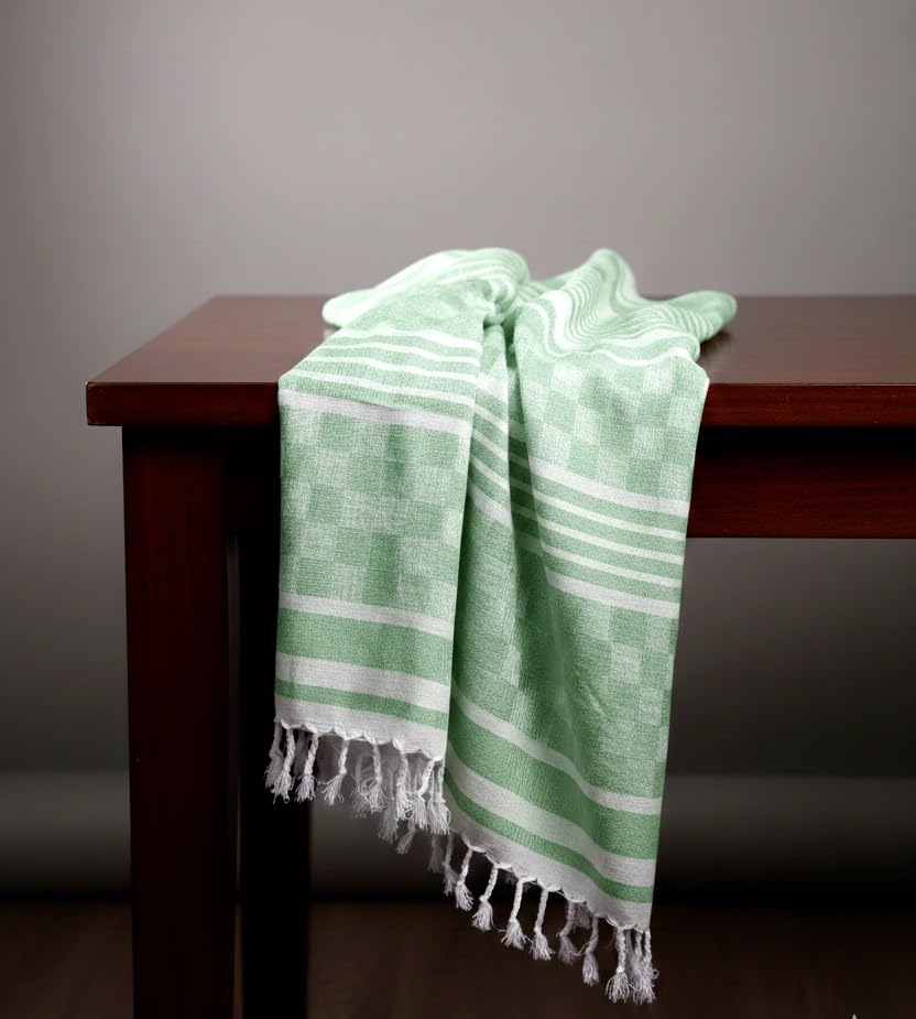 Growvea 100% Bamboo Large Bath Towel | Ultra Soft, Absorbent, Light Weight, & Quick Dry Towel for Bath, Travel, Gym, Beach, Pool, and Yoga | 76 × 152 cms (Set of 1) (Sage Green)