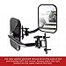 Mirror Doors Off Compatible with Jeep Wrangler JK TJ YJ CJ & Gladiator (Driver & Passenger Side Mirror) Quick Release with Adjustable Arms - Rectangular, Black