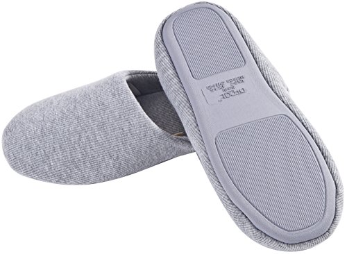 Image of ofoot Women's Non-Slip House Slippers - Lightweight Cotton Memory Foam Indoor Slip-On, Machine Washable & Foldable Travel Design for Home, Yoga, Narrow /Wide Fit Options