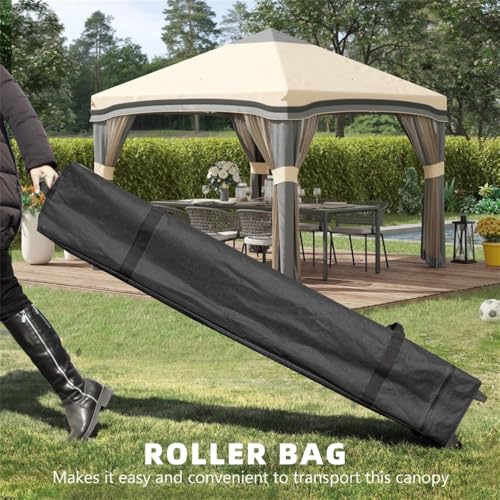 Carpa de camping con patas ajustables beige y marrón miniatura 5