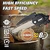 Motosega a Batteria da 8 Pollici, Potente Motosega Elettrica con 2 Catene, 19.68FT/S Velocità Della Catena Batteria Portatile Piccola Motosega per il Taglio di Rami di Alberi da Giardino