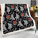 Couvertures à poils longs super douces en flanelle à imprimé ballon de basket - Chaudes, confortables, légères et pelucheuses pour canapé, lit, sofa, chaise, idée cadeau - 127 x 152 cm