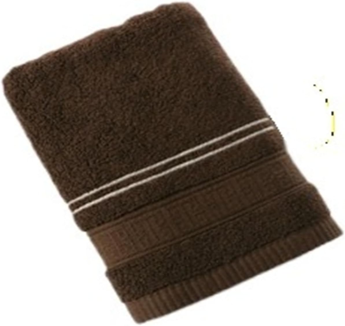 3 Pack Cotton Bath Towels 70x34 cm, Soft and Absorbent, Solid Color Jacquard Face Towels(Brown)