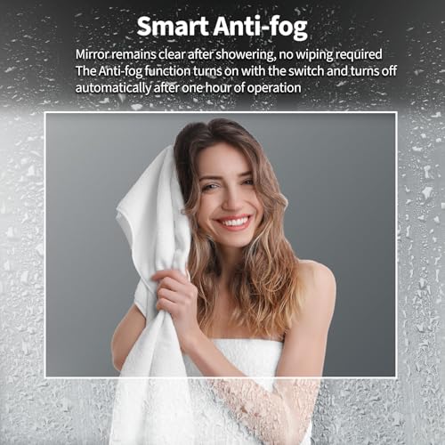 Image of Koonmi 36 inchx24 inch LED Bathroom Mirror with Anti-Fog | 90CRI Shatterproof Vanity Mirror with Backlit + Front Lit, Easy Install for Modern Bathroom and Hotel (IP65)