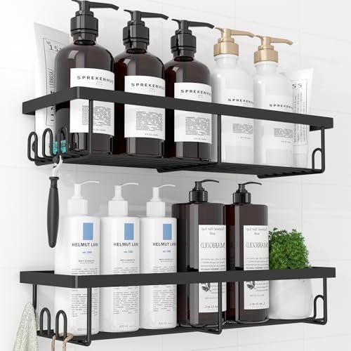 Kitsure 2 Pack Rustproof Shower Caddy - Minimalist Style Bat