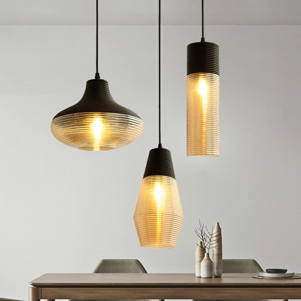 Retro proste lampy wiszące LED, przemysłowe wyposażenie oświetlenia lampy wiszącej, szklany żyrandol na głowę, do sypialni bar do jadalni kuchnia